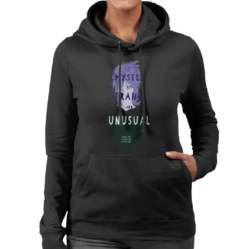 Beetlejuice Lydia Deetz I Myself Am Strange And Unusual Women's Hooded Sweatshirt Hoodie with Hood Adjustable Protection Beetlejuice Lydia Deetz I Myself Am Strange And Unusual Women's Hooded Sweatshirt Hoodie with Hood Adjustable Protection
