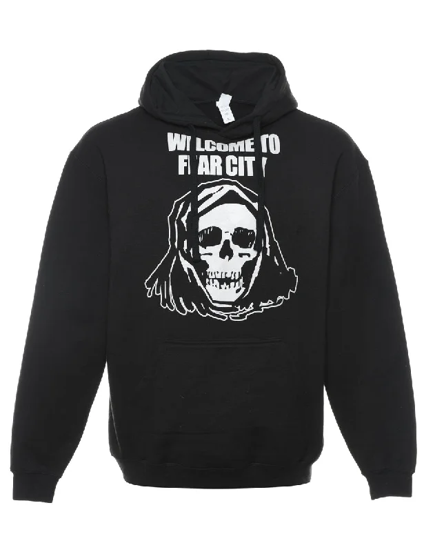 Black Welcome To Fear City Hoodie - L