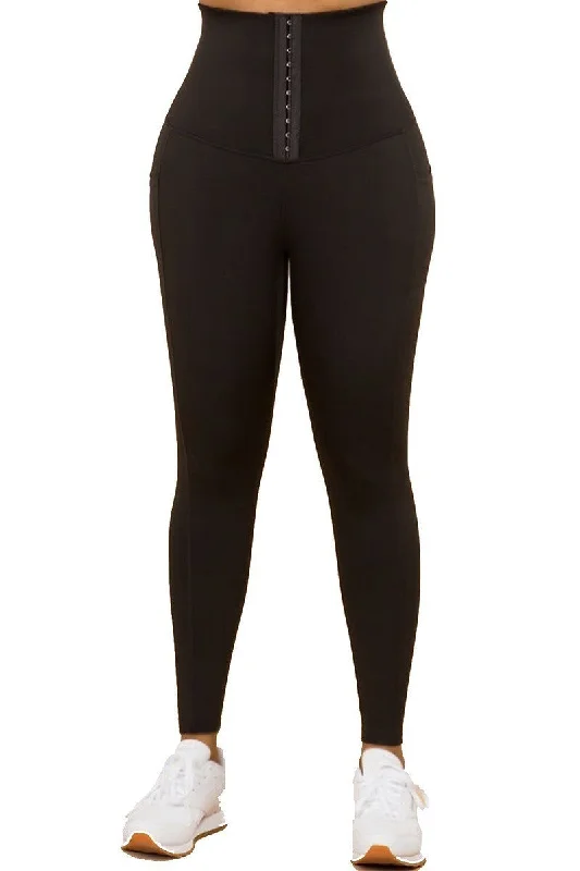 Body Shaper Fashion Black Yoga Leggings Stylish Ankle-Length Leggings