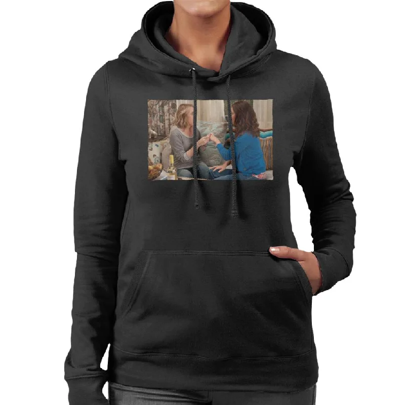 Bridesmaids Annie And Lillian Reveals Engagement Women's Hooded Sweatshirt Hoodie with Half-Zip Sporty Casual Bridesmaids Annie And Lillian Reveals Engagement Women's Hooded Sweatshirt Hoodie with Half-Zip Sporty Casual