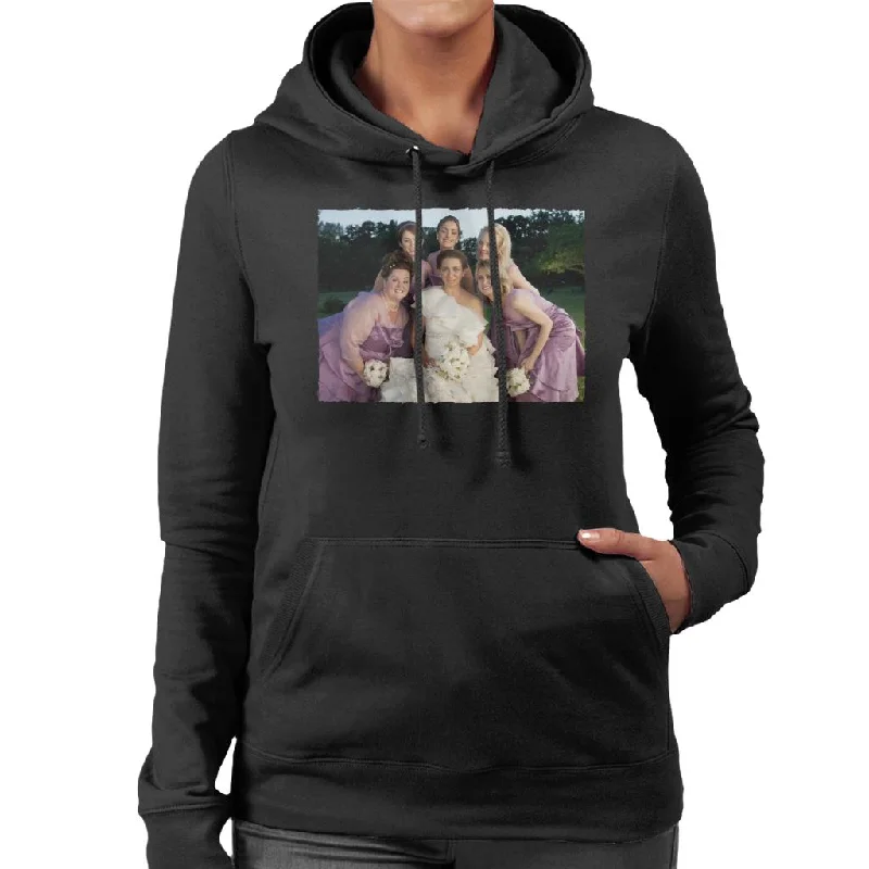 Bridesmaids Bridal Party Wedding Photo Women's Hooded Sweatshirt Hoodie with Hem Detail Decorative Unique Bridesmaids Bridal Party Wedding Photo Women's Hooded Sweatshirt Hoodie with Hem Detail Decorative Unique