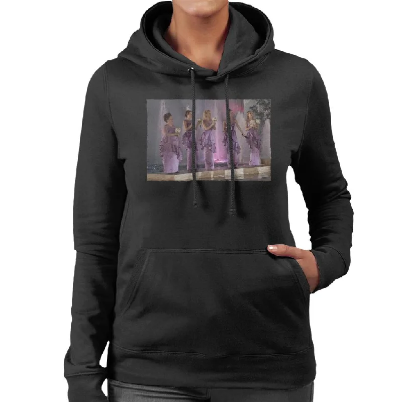Bridesmaids Bridal Party Wedding Stage Women's Hooded Sweatshirt Hoodie with High-Low Hem Asymmetrical Trendy Bridesmaids Bridal Party Wedding Stage Women's Hooded Sweatshirt Hoodie with High-Low Hem Asymmetrical Trendy