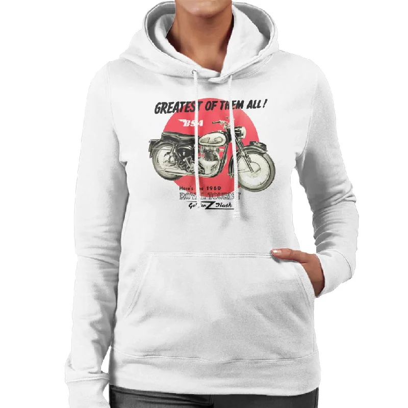 BSA 1960 Royal Tourist Golden Flash Women's Hooded Sweatshirt Hoodie Crop Top Short Trendy BSA 1960 Royal Tourist Golden Flash Women's Hooded Sweatshirt Hoodie Crop Top Short Trendy
