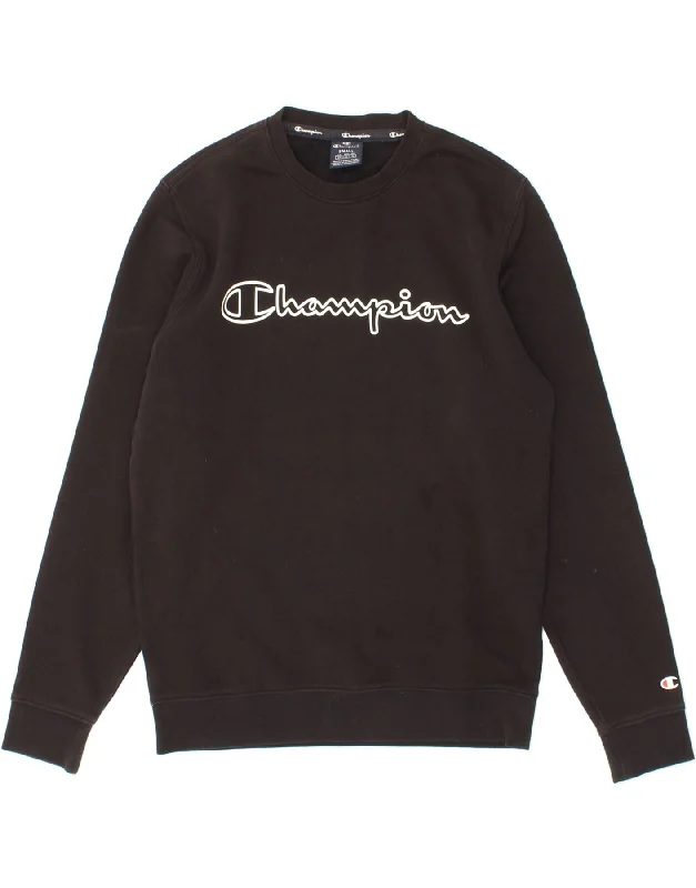 CHAMPION Mens Graphic Sweatshirt Jumper Small Black Cotton Hoodie Sweatshirt Pullover CHAMPION Mens Graphic Sweatshirt Jumper Small Black Cotton Hoodie Sweatshirt Pullover