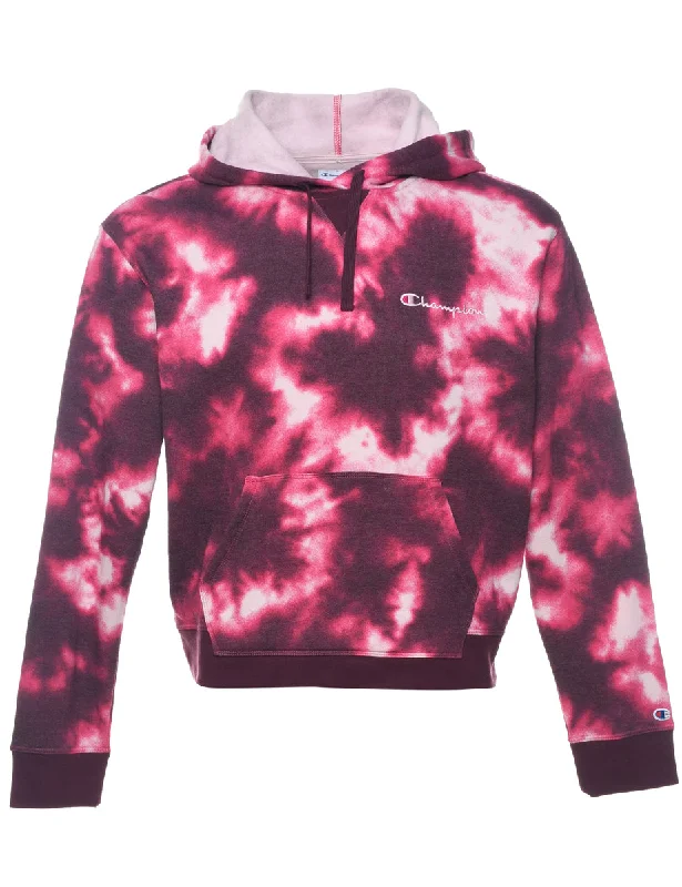 Champion Tie-Dyed Hoodie - L