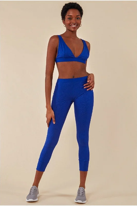 Cosmochic Bralette & Legging Workout Lounge Set - Blue Fashionable Minimal Active Leggings Cosmochic Bralette & Legging Workout Lounge Set - Blue Fashionable Minimal Active Leggings