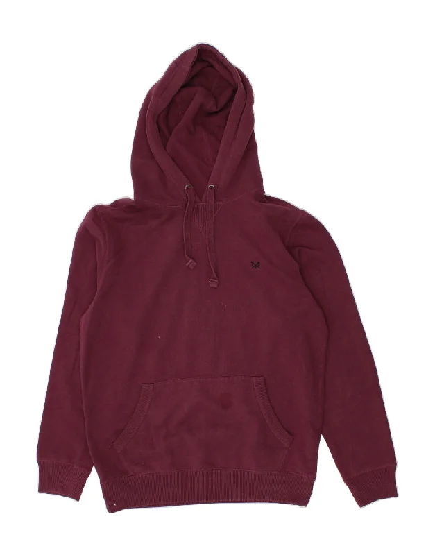 CREW CLOTHING Mens Hoodie Jumper Medium Maroon Cotton Hoodie with Oversized Fit Loose Comfortable CREW CLOTHING Mens Hoodie Jumper Medium Maroon Cotton Hoodie with Oversized Fit Loose Comfortable