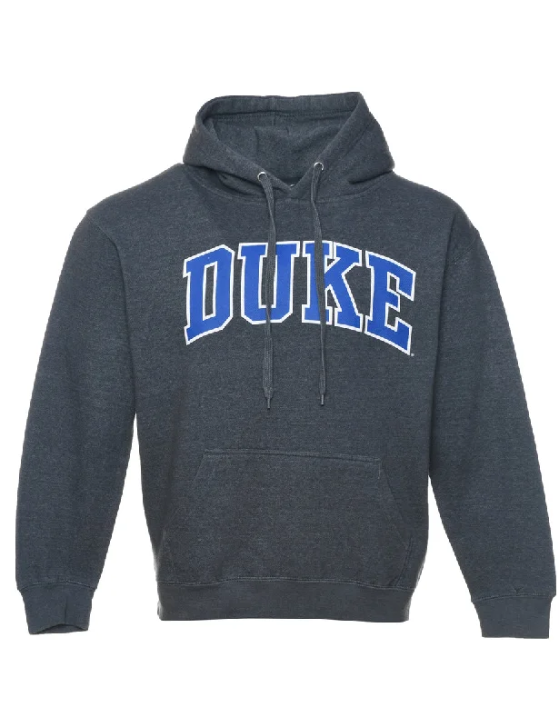 Duke Dark Grey & Blue Embroidered Sweatshirt - M