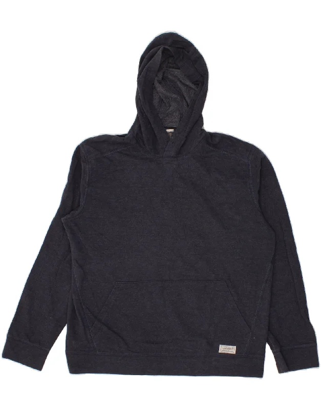 EDDIE BAUER Mens Hoodie Jumper Large Navy Blue Cotton Hoodie with Hem Patch Decorative Personalized EDDIE BAUER Mens Hoodie Jumper Large Navy Blue Cotton Hoodie with Hem Patch Decorative Personalized