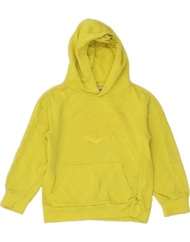 EVERLAST Boys Graphic Hoodie Jumper 7-8 Years Yellow Cotton Hoodie with Drop Shoulder Relaxed Streetwear EVERLAST Boys Graphic Hoodie Jumper 7-8 Years Yellow Cotton Hoodie with Drop Shoulder Relaxed Streetwear