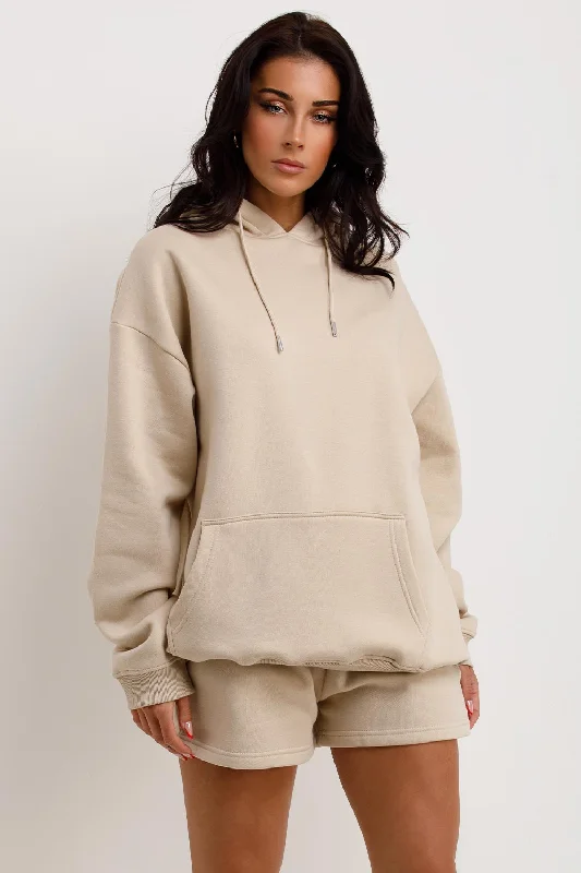 Hoodie And Shorts Tracksuit Oatmeal