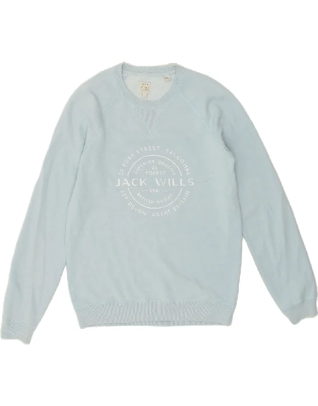 JACK WILLS Mens Graphic Sweatshirt Jumper Small Blue Hoodie with Fur Luxurious Winter JACK WILLS Mens Graphic Sweatshirt Jumper Small Blue Hoodie with Fur Luxurious Winter