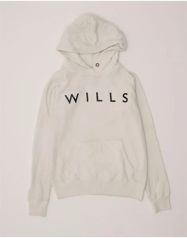 JACK WILLS Womens Graphic Hoodie Jumper UK 8 Small White Cotton Hoodie with Slim Fit Tailored Modern JACK WILLS Womens Graphic Hoodie Jumper UK 8 Small White Cotton Hoodie with Slim Fit Tailored Modern