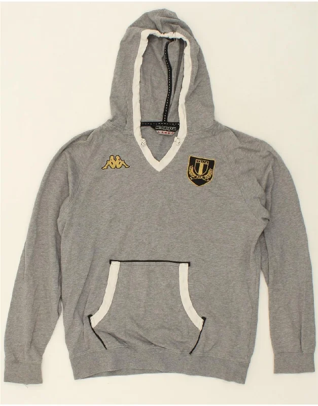 KAPPA Mens Italia Hoodie Jumper Large Grey