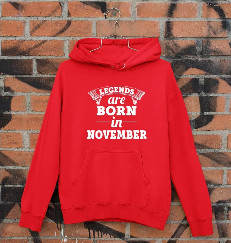 Legends are Born in November Unisex Hoodie for Men/Women Hoodie with Drawstring Waist Adjustable Fitted Legends are Born in November Unisex Hoodie for Men/Women Hoodie with Drawstring Waist Adjustable Fitted