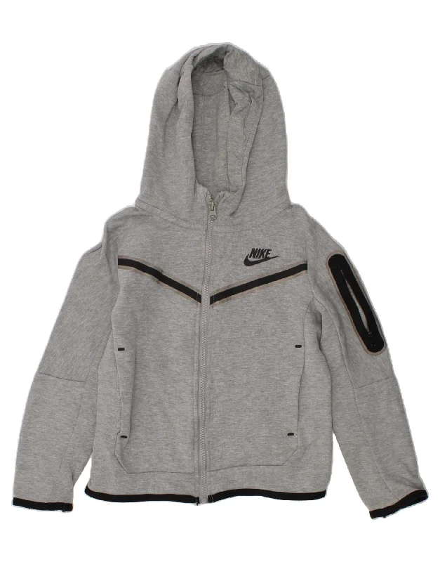 NIKE Boys Graphic Zip Hoodie Sweater 4-5 Years XS Grey Striped Cotton Hoodie with Lining Warm Insulated NIKE Boys Graphic Zip Hoodie Sweater 4-5 Years XS Grey Striped Cotton Hoodie with Lining Warm Insulated