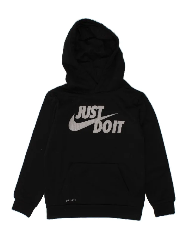 NIKE Girls Dri Fit Graphic Hoodie Jumper 6-7 Years Large Black Polyester Hoodie with Neon Bright Vibrant NIKE Girls Dri Fit Graphic Hoodie Jumper 6-7 Years Large Black Polyester Hoodie with Neon Bright Vibrant