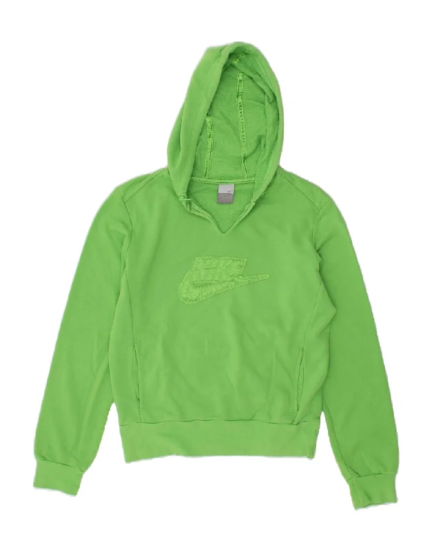 NIKE Womens Graphic Hoodie Jumper UK 14/16 Large Green Hoodie with Tied Waist Feminine Flattering NIKE Womens Graphic Hoodie Jumper UK 14/16 Large Green Hoodie with Tied Waist Feminine Flattering
