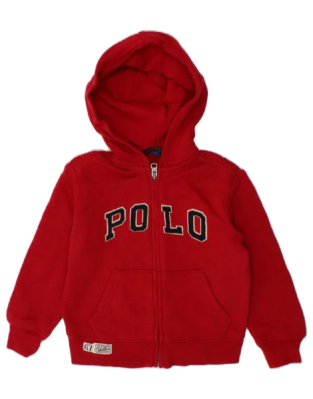 POLO RALPH LAUREN Boys Graphic Zip Hoodie Sweater 2-3 Years Red Cotton Hoodie with Print Artistic Unique POLO RALPH LAUREN Boys Graphic Zip Hoodie Sweater 2-3 Years Red Cotton Hoodie with Print Artistic Unique