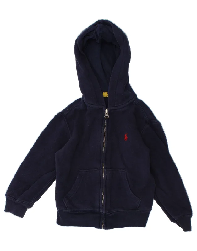 POLO RALPH LAUREN Boys Zip Hoodie Sweater 2-3 Years Navy Blue Cotton Hoodie with Reflective Safety Nightwear POLO RALPH LAUREN Boys Zip Hoodie Sweater 2-3 Years Navy Blue Cotton Hoodie with Reflective Safety Nightwear