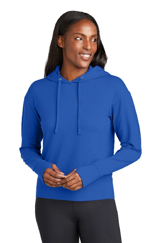 Sport-Tek Womens Sport-Wick Moisture Wicking Flex Fleece Hooded Sweatshirt Hoodie - True Royal Blue