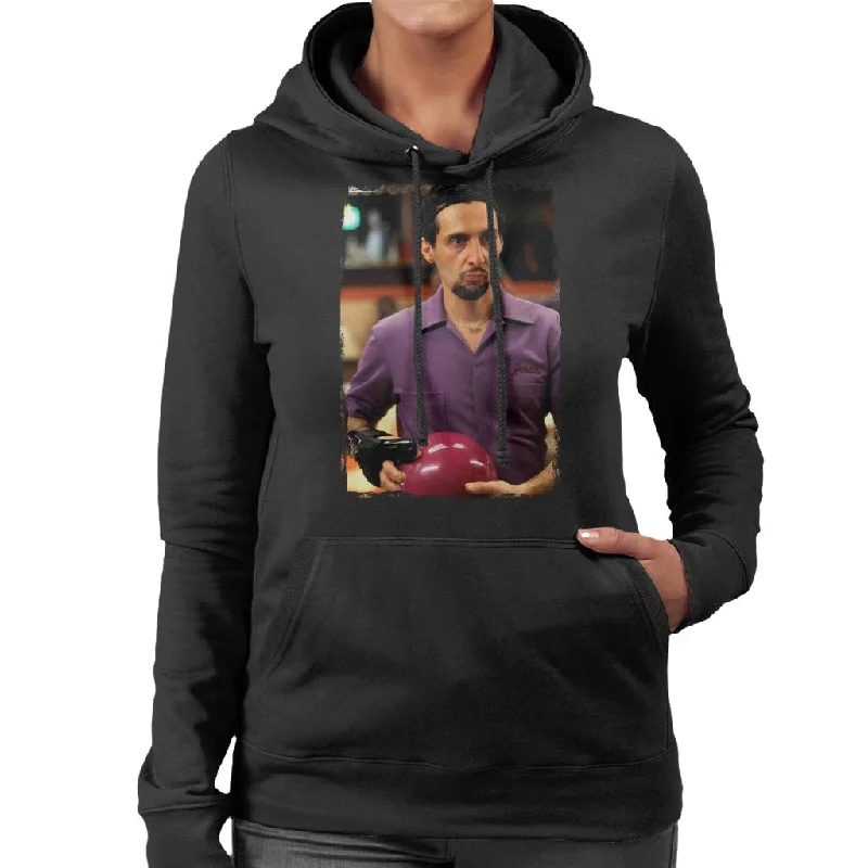 The Big Lebowski Jesus Bowling Women's Hooded Sweatshirt Hoodie with Raw Hem Edgy Unfinished The Big Lebowski Jesus Bowling Women's Hooded Sweatshirt Hoodie with Raw Hem Edgy Unfinished