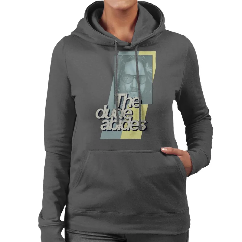 The Big Lebowski The Dude Abides Retro Lines Women's Hooded Sweatshirt Hoodie with Strings Custom Fit Adjustable The Big Lebowski The Dude Abides Retro Lines Women's Hooded Sweatshirt Hoodie with Strings Custom Fit Adjustable