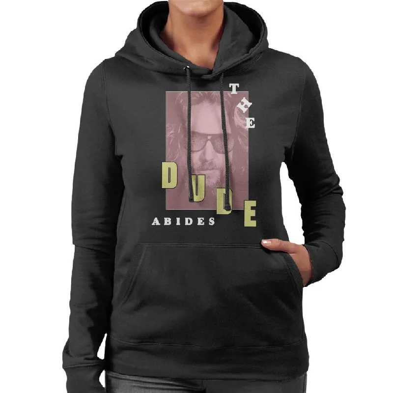 The Big Lebowski The Dude Abides Retro Women's Hooded Sweatshirt Hoodie with Front Slit Layering Stylish The Big Lebowski The Dude Abides Retro Women's Hooded Sweatshirt Hoodie with Front Slit Layering Stylish