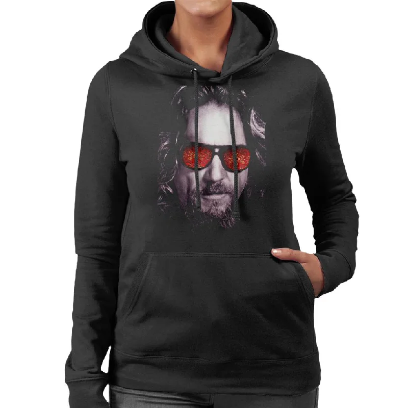 The Big Lebowski The Dude Face Carpet Shades Women's Hooded Sweatshirt Hoodie with Slim Fit Tailored Modern The Big Lebowski The Dude Face Carpet Shades Women's Hooded Sweatshirt Hoodie with Slim Fit Tailored Modern