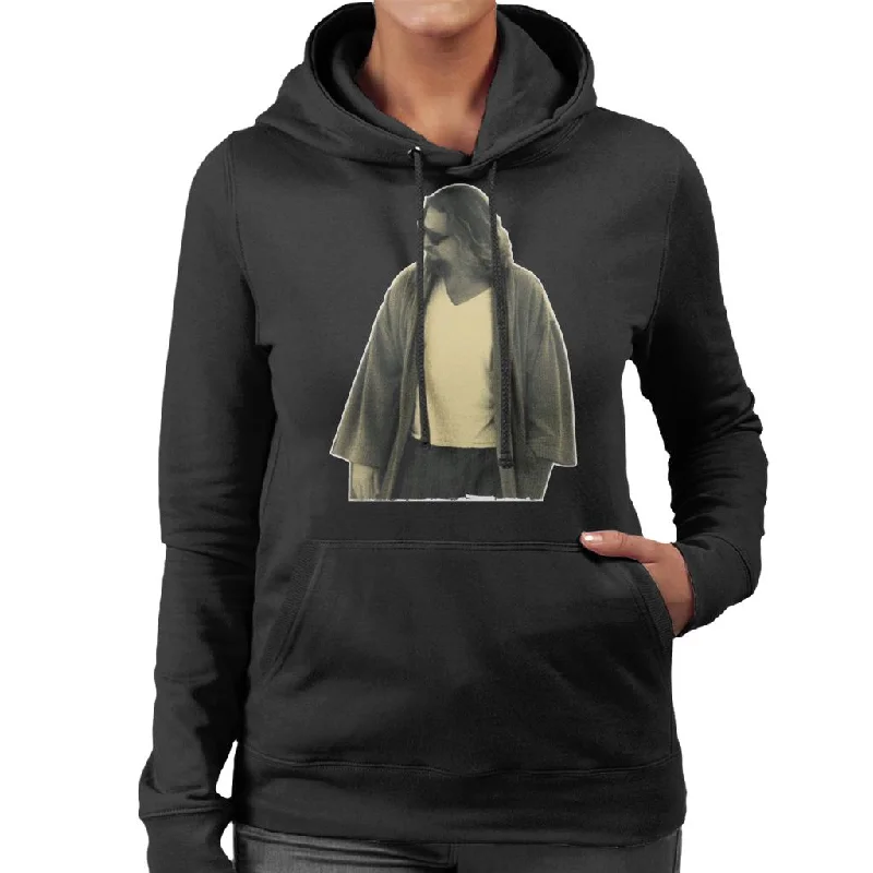 The Big Lebowski The Dude In Robe Women's Hooded Sweatshirt Hoodie with Hem Contrast Bold Stylish The Big Lebowski The Dude In Robe Women's Hooded Sweatshirt Hoodie with Hem Contrast Bold Stylish