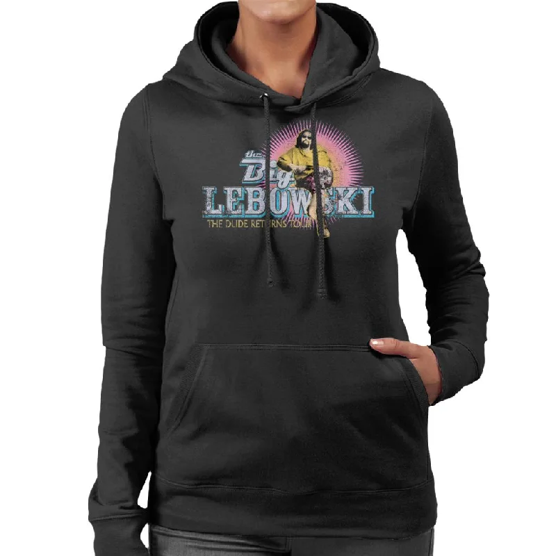 The Big Lebowski The Dude Returns Tour Women's Hooded Sweatshirt Hoodie with Raglan Sleeves Sporty Comfortable The Big Lebowski The Dude Returns Tour Women's Hooded Sweatshirt Hoodie with Raglan Sleeves Sporty Comfortable