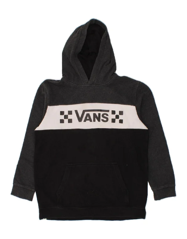 VANS Boys Graphic Hoodie Jumper 14-15 Years XL Black Colourblock Cotton Hoodie with Earth Tones Natural Calm VANS Boys Graphic Hoodie Jumper 14-15 Years XL Black Colourblock Cotton Hoodie with Earth Tones Natural Calm