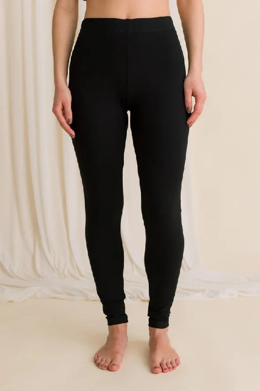 Nina Viscose Leggings Black Comfortable Running Leggings