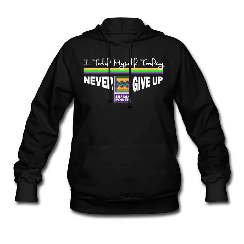 XZAKA Women "Never Give Up" Self Talk Motivational Hoodie - W1261 Hoodie with Neon Bright Vibrant XZAKA Women "Never Give Up" Self Talk Motivational Hoodie - W1261 Hoodie with Neon Bright Vibrant