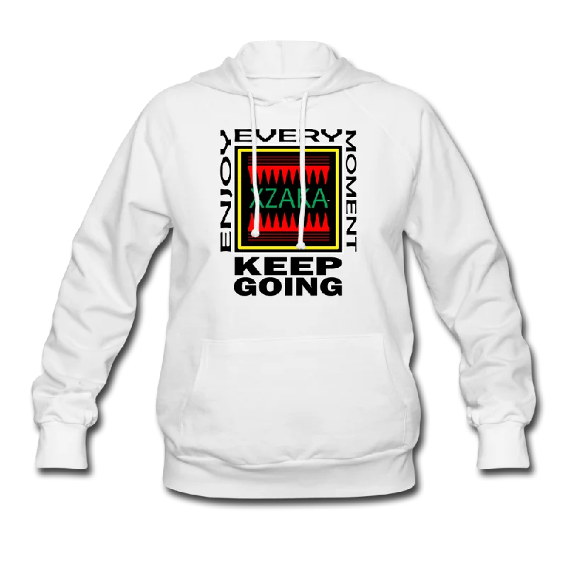 XZAKA Women "Enjoy Every Moment" Motivational Hoodie - W1265 Hoodie with Hem Patch Decorative Personalized XZAKA Women "Enjoy Every Moment" Motivational Hoodie - W1265 Hoodie with Hem Patch Decorative Personalized