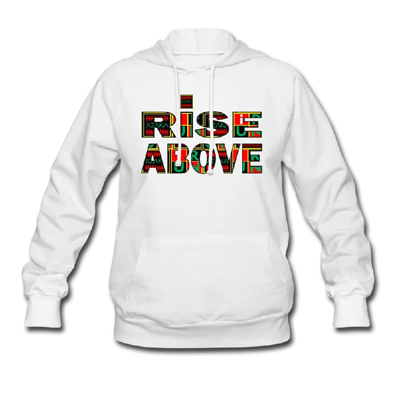 XZAKA Women - "Rise Above" Motivational Hoodie - W1250 Hoodie with Ribbed Hem Stretchable Secure XZAKA Women - "Rise Above" Motivational Hoodie - W1250 Hoodie with Ribbed Hem Stretchable Secure