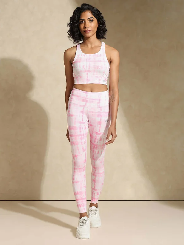 Pink Shibori High Impact Action Bra & Luxe Leggings Trendy Colorblock Print Leggings Pink Shibori High Impact Action Bra & Luxe Leggings Trendy Colorblock Print Leggings