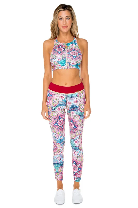 AZUCAR - Racer Back Sports Bra & Skinny Leggings • Multicolor Stylish Stretch-Waist Leggings AZUCAR - Racer Back Sports Bra & Skinny Leggings • Multicolor Stylish Stretch-Waist Leggings