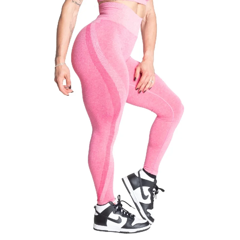 Better Bodies Seamless Curve Scrunch Leggings - Hot Pink Melange Cozy Yoga Compression Leggings Better Bodies Seamless Curve Scrunch Leggings - Hot Pink Melange Cozy Yoga Compression Leggings