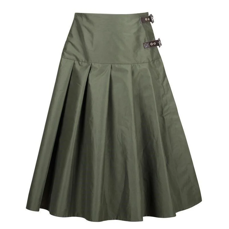 John Field Ladies Gale Rain Skirt - Forest Green chiffon skirt delicate