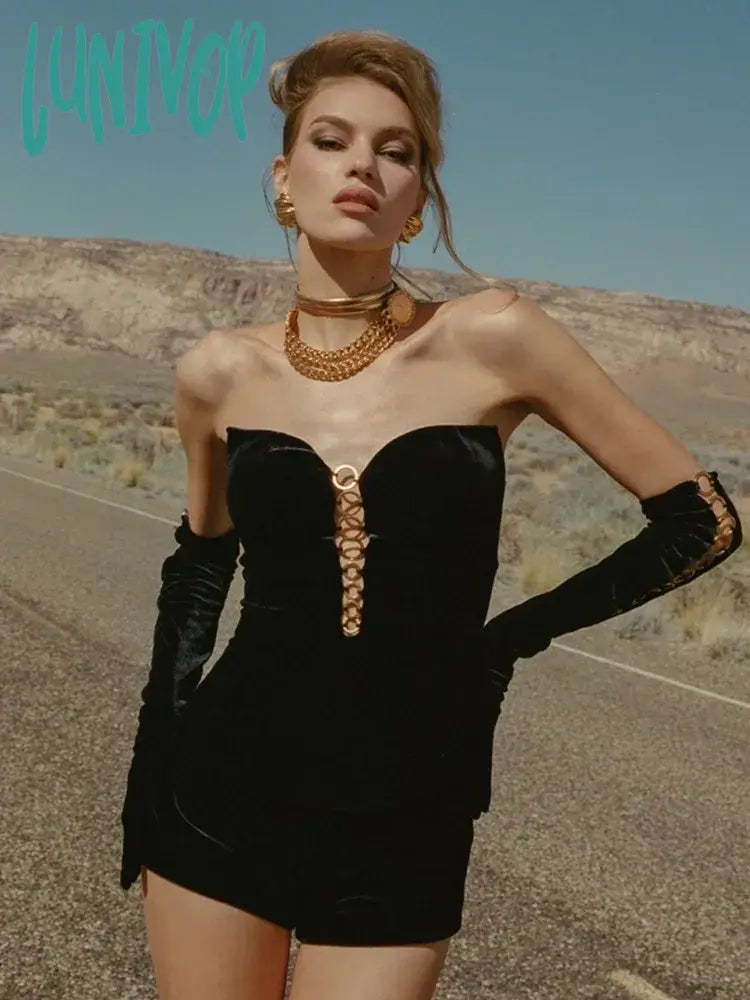 Lunivop Luxury Women Winter Sexy Strapless Backless Circle Sequined Black Mini Skirt Set Elegant Evening Club Party Outfits linen skirt natural Lunivop Luxury Women Winter Sexy Strapless Backless Circle Sequined Black Mini Skirt Set Elegant Evening Club Party Outfits linen skirt natural