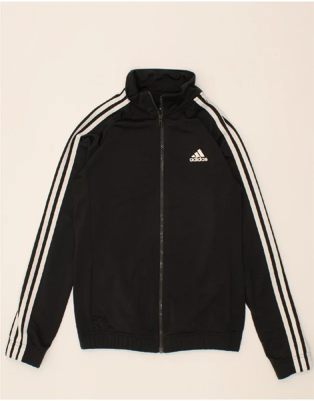 ADIDAS Womens Tracksuit Top Jacket UK 8/10 Small  Black Polyester