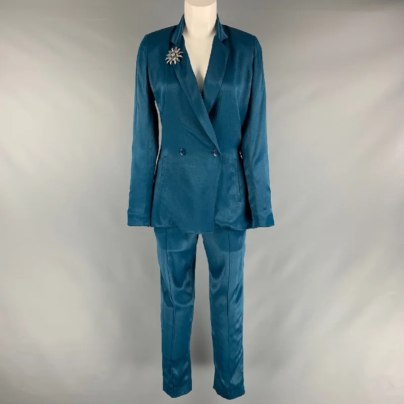 ALEJANDRA ALONSO ROJAS Size 2 Blue Viscose Jacket (Indoor) / Blazer