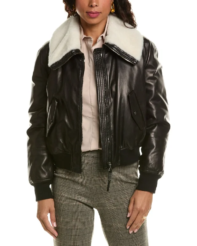 Brunello Cucinelli Leather Down Jacket