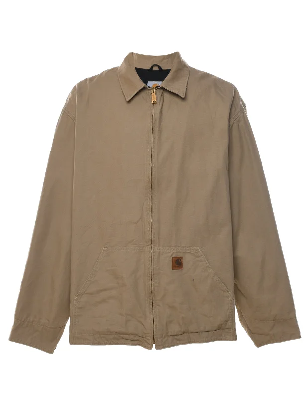 Carhartt Classic Beige Zip-Front Workwear Jacket - XL