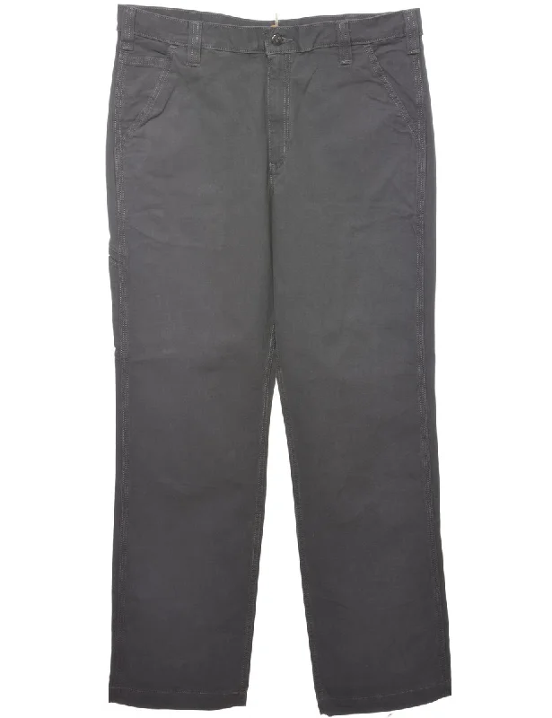 Carhartt Dark Grey Workwear Jeans - W36 L32 Classic Slim Fit Jeans