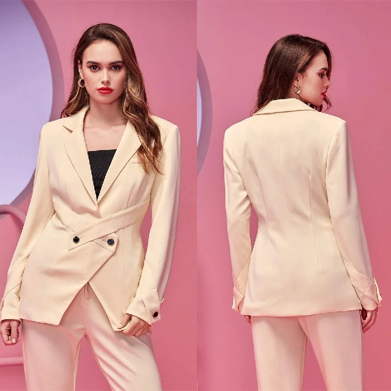 Designer Mother Of The Bride Pant Suits Blush Pink Evening Party Women Tuxedos Outfit Wear  (Jacket+Pants)