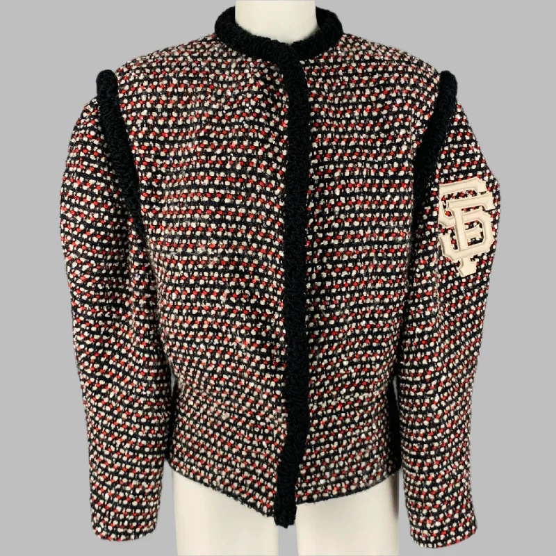 GUCCI MLB Giants Fall 2018 Size 4 Black Multi Color Polyamide Embellishment Jacket