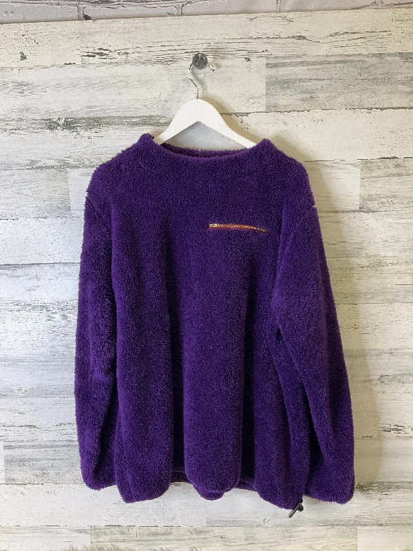 Jacket Fleece By Cmf In Purple, Size: 2x