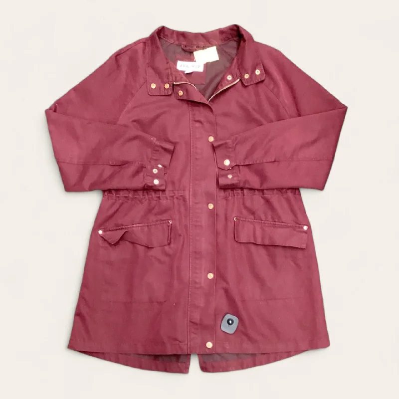 Jacket Other By Ava & Viv In Purple & Red, Size: 1x